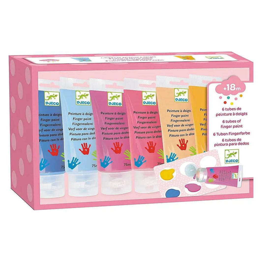 Djeco Fingerfarben in der Tube sweet 6x1ass (75 ml) (5409000)