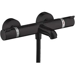 hansgrohe, Duscharmatur + Badewannenarmatur, Ecostat Wannenthermostat Comfort Aufputz (mattschwarz)