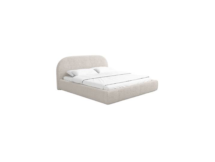 Design Polsterbett „Zahra“ mit Ablagefach, Bouclé Toffee BLOOMINGLOFT Collection