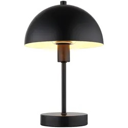 Tischleuchte Nachttischlampe Pilzleuchte schwarz Schlafzimmerleuchte Modern, Metall, E14 Fassung, DxH 20x31 cm