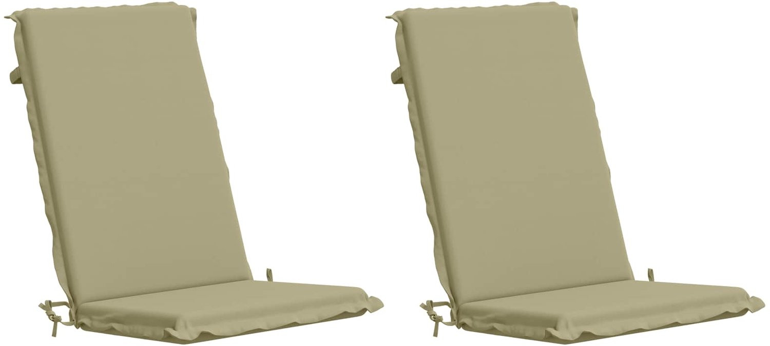 vidaXL GEMERT stoelkussen met hoge rug, 2 stuks, 100% polyester