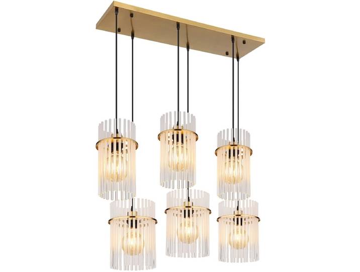 Hängelampe GORLEY 92.5x125cm 6x60W goldfarben