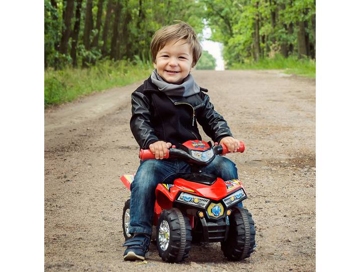 HOMCOM Quad Enfant 12-36 Mois Rouge Noir Lumière Son