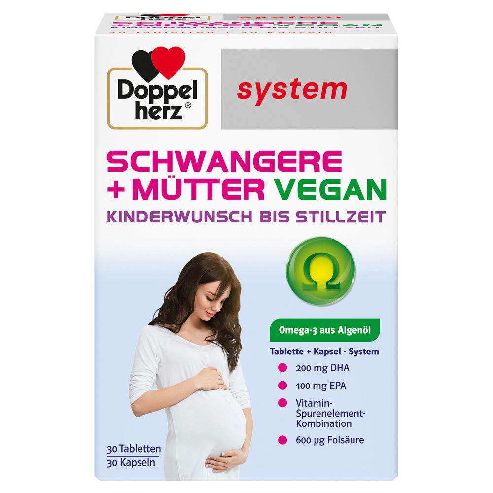 Doppelherz Schwangere+Mütter vegan syst.Kombipack. 60 St Kombipackung