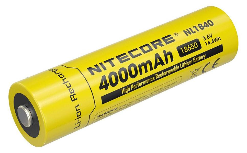 Nitecore NL1840 lithium-ion batterij 18650, 4000mAh