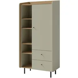 BÜCHERREGAL Alex mit 1 Tür und 2 Schubladen, Eukalyptus