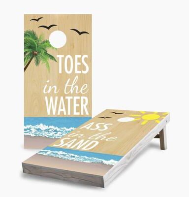 Skip's Garage Toes in the Water Cornhole Boards