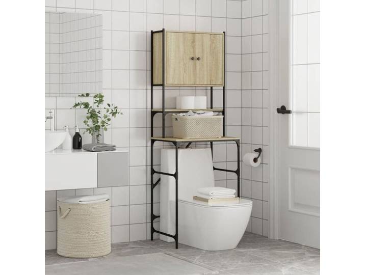 (13520)Moderne Armoire de machine à laver industrielle - VIDAXL - chêne sonoma - 2 étagères - résistante à l'humidité - 68x48 5x