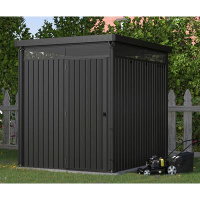 Gerätehaus KONIFERA "Gartenhaus Stefano mini", grau (anthrazit), Stahl, Gerätehäuser, Metall