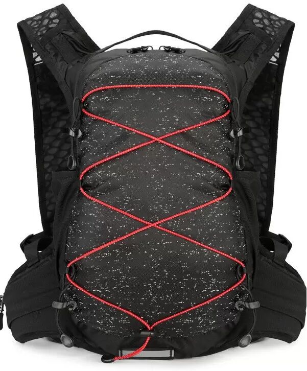 INF Multifunktionaler Polyester Westenrucksack - Outdoor Sport & Fahrradrucksack Schwarz