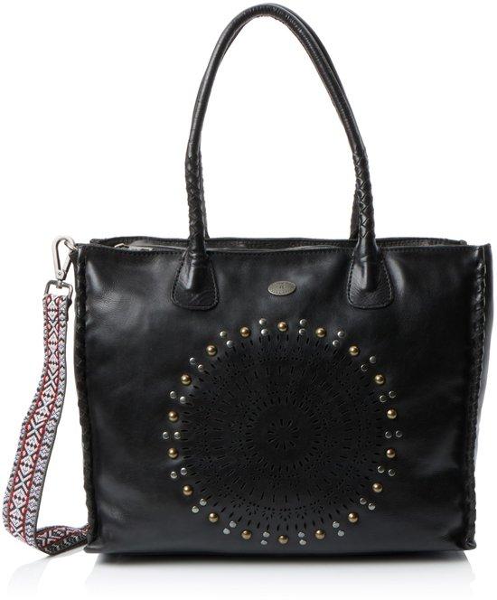 Damen Ledertasche, Schwarz - Geräumige Handtasche aus echtem Leder - Einheitsgröße - Perfekt für den täglichen Gebrauch, die Arbeit und besondere Anlässe