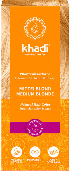 Khadi Natural Hair Dye 100 gr Medium Blonde