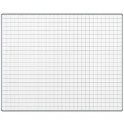 Weiße magnetische Schreibtafel mit Keramikoberfläche ekoTAB, bedruckt, 1500 x 1200 mm, Quadrat/Raster