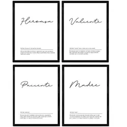 POSTER Set mit 4 Wortdefinitionen zu Mutter Fonds Jahrgang A3 Rahmenlos
