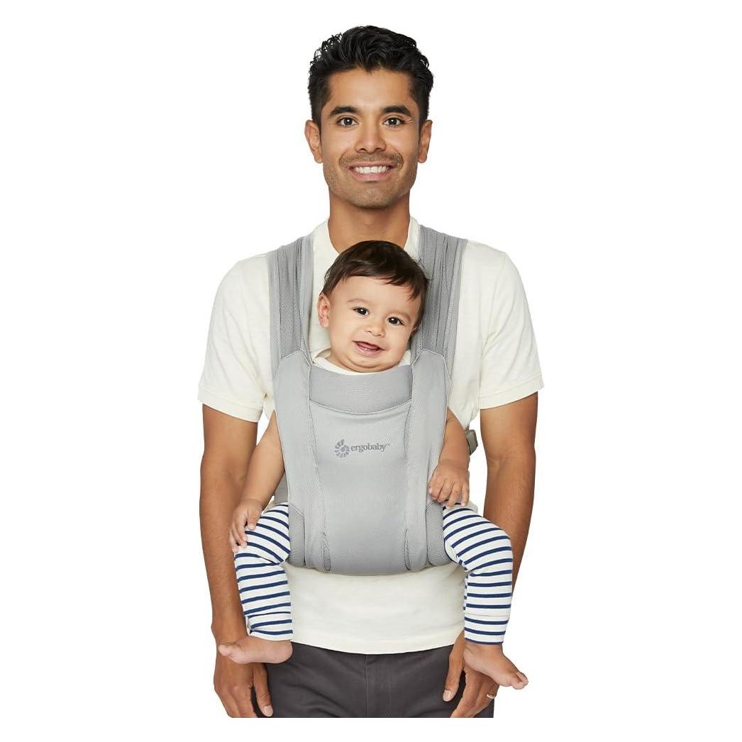 Ergobaby Embrace-Tragerucksack für Neugeborene, Soft Grey (BCEMASFTGRY)