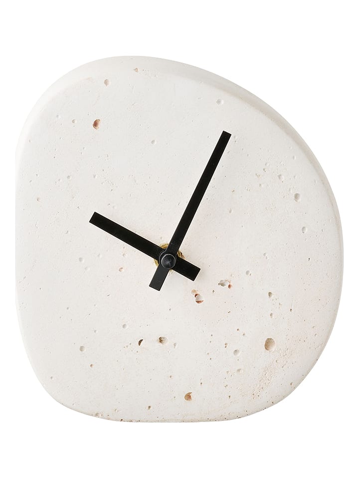 House Nordic Tischuhr "Linz" in Weiß - (L)15 x (B)14 cm - onesize