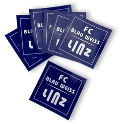 FC Blau-Weiß Linz 10 x Aufkleber Logo 6 x 6 cm - blau / ONE SIZE