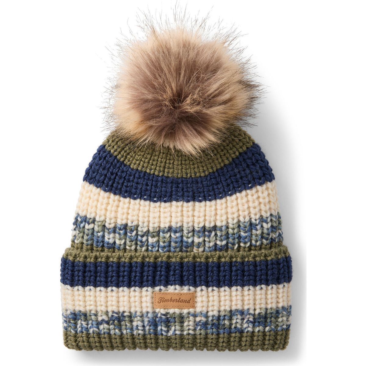 Timberland Womens Chunky Knit Pom Beanie deep lichen grn OS TB0A67VE9911-OS