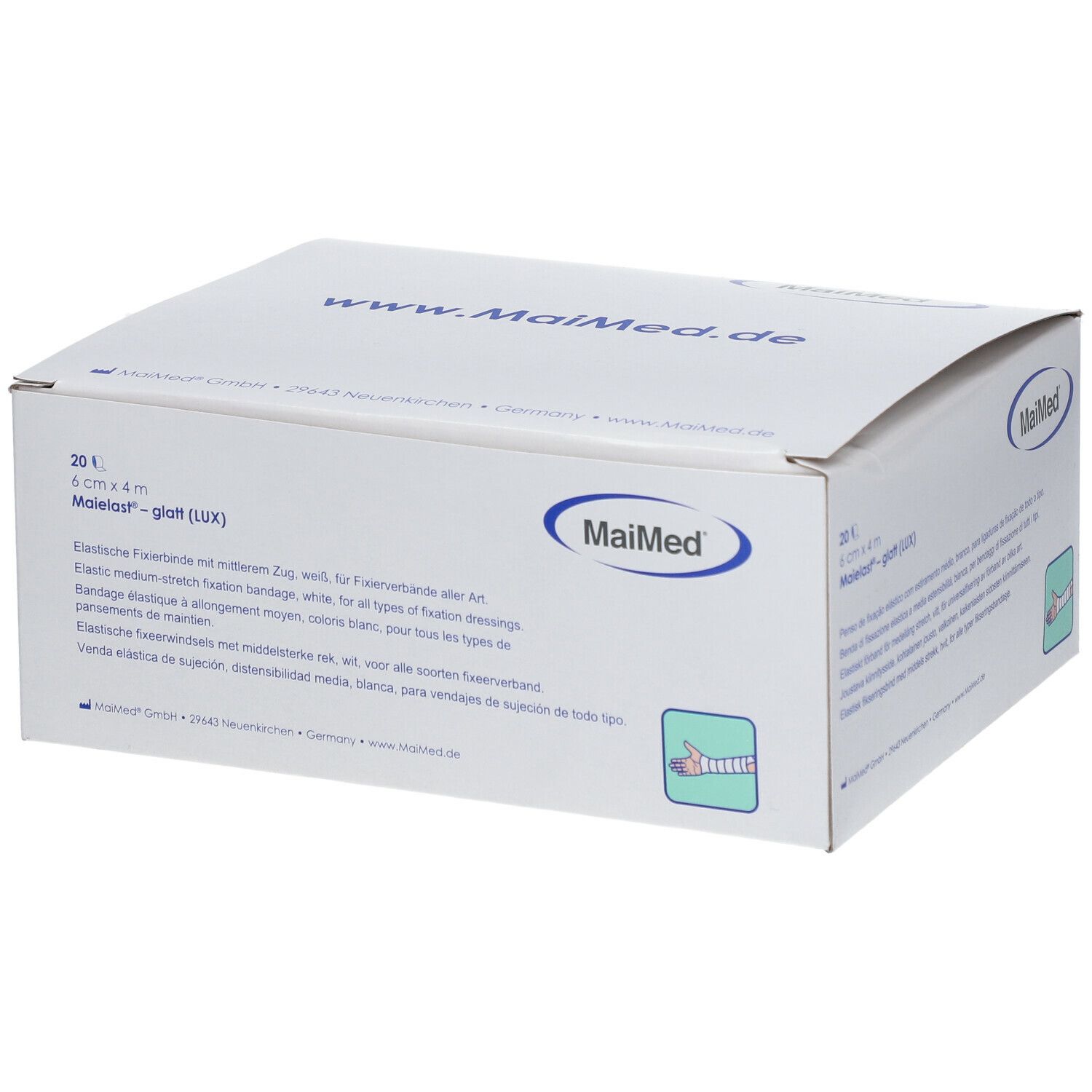 Elastische Fixierbinde 6 cmx4 m in Cellophan 20 St Binden