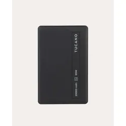 Tucano Power bank per laptop, 20000 mAh, Schwarz (20000 mAh, 65 W), Powerbank, Schwarz