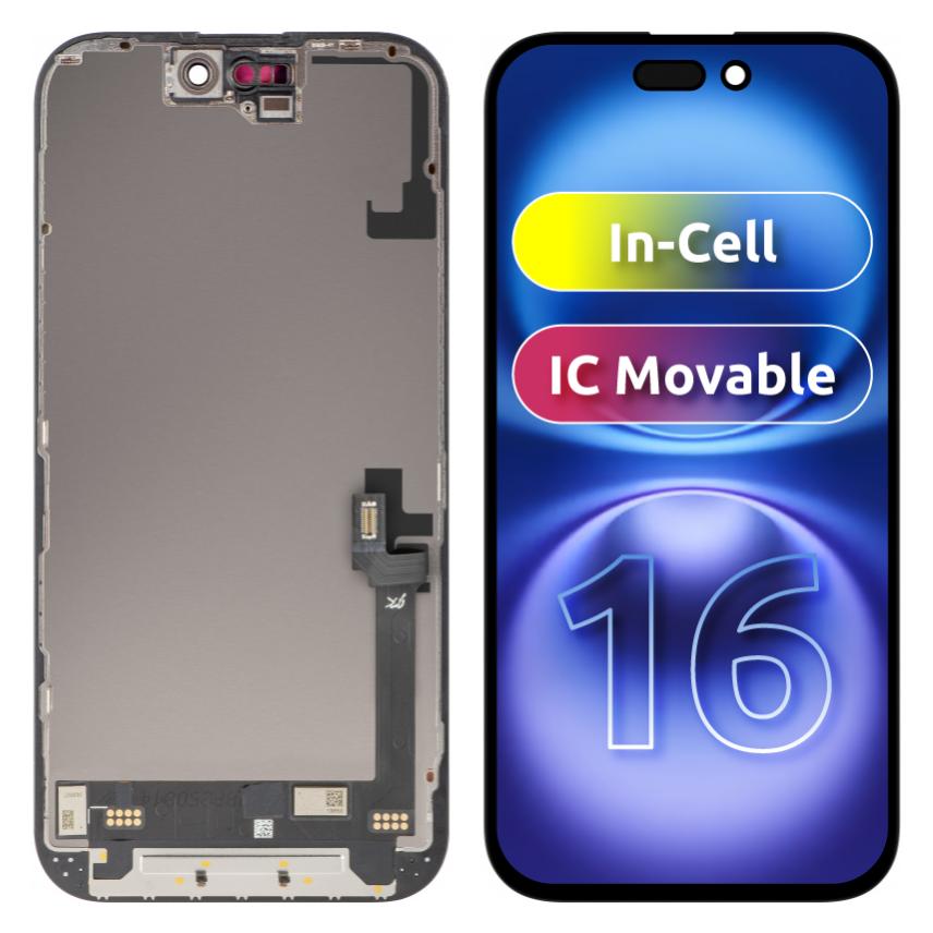 JK Display Unit für Apple iPhone 16, In-Cell Version, Schwarz (Display, Apple iPhone 16) (58353019)