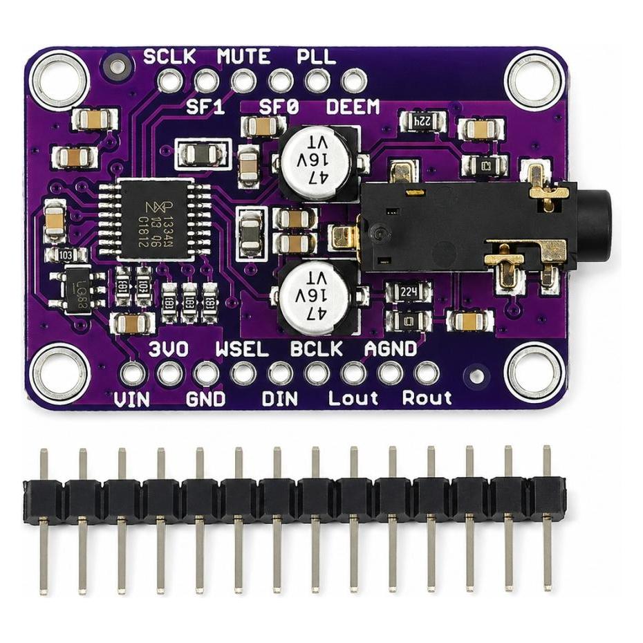PowerGuard UDA1334A I2S DAC Stereo Audio Decoder Module 3.3V-5V (00036268)