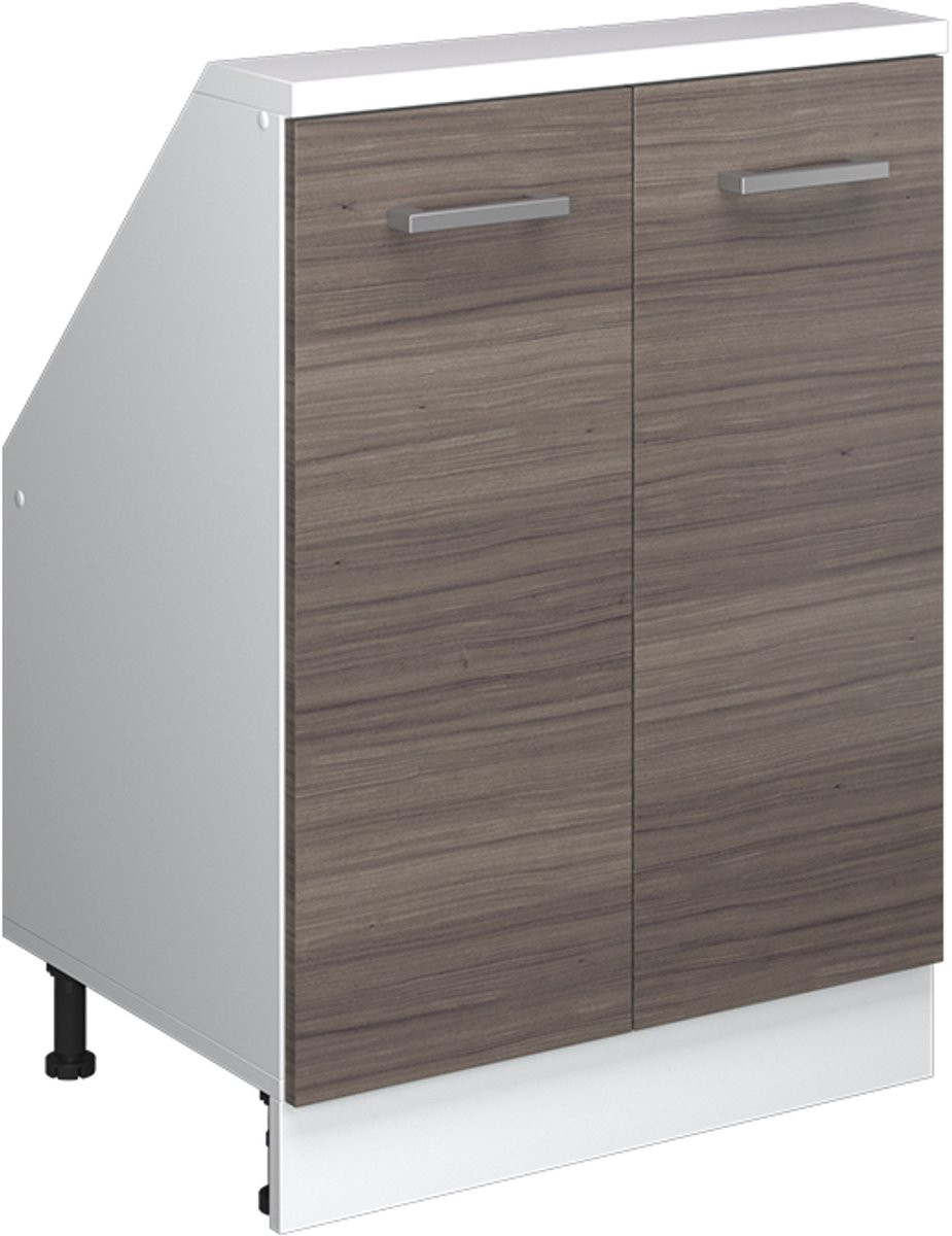 Vicco Rion Kast voor schuine wand met 2 deuren Edel grijs/wit