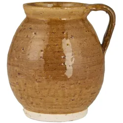 IB Laursen Vase mit Henkel rustikal Avignon, Höhe 19, Ø 17.5 cm, braun