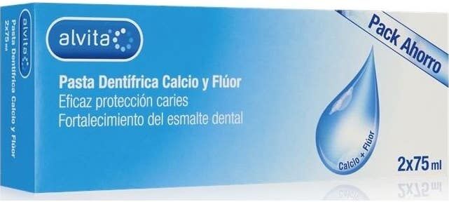 Alvita Pasta Dental Calcio y Fluor Duplo 2 X75 ml