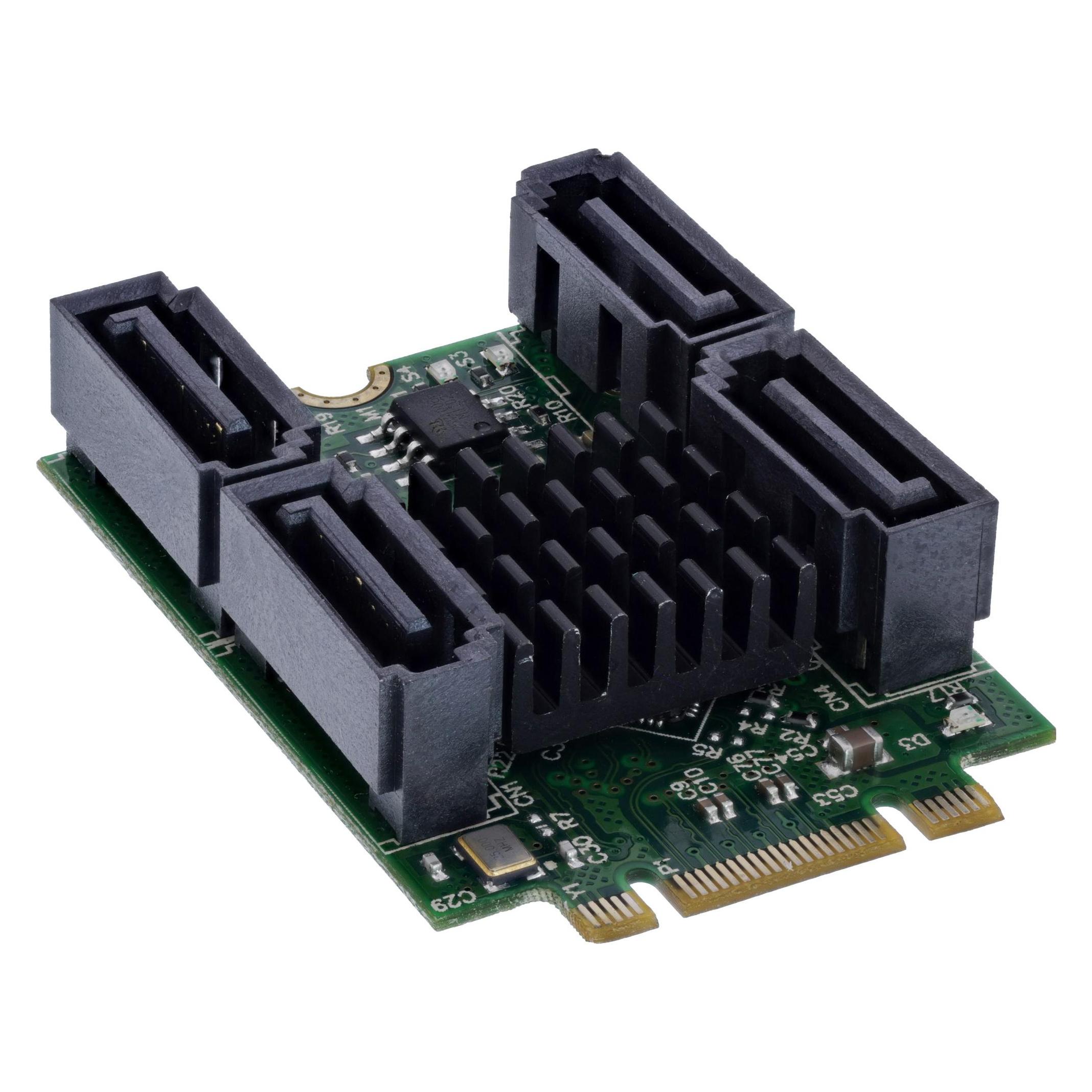 InLine Schnittstellenkarte M.2 Key B+M zu 4x SATA Stecker (76660U)