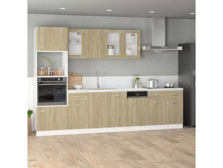 Printemps 2026 Soldes Brun Armoire Bas de Restaurant/Meuble colonne - Armoire à tiroirs inférieure  Lyon  Chêne Sonoma 80x46x81 5 c