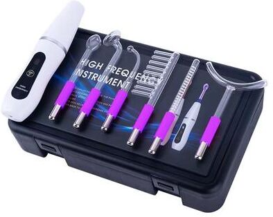 Inspired Finds 6 in 1 High Frequency Wand Dual Mode Argon & Neon Therapy Device For Acne, Firming & Professional Home Spa Care uk Plug