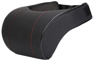 Uplift Picks Ergonomic Leather Car Headrest Neck Pillow With Memory Cotton Support black