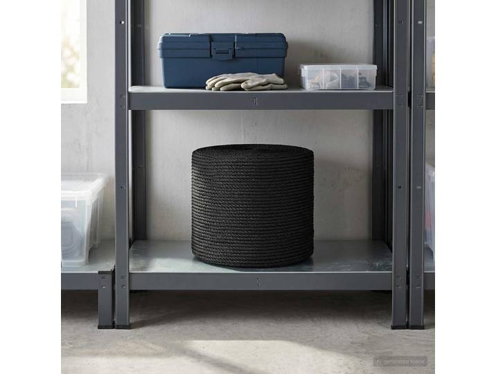 vidaXL Juteschnur 10 stk. 2 mm Schwarz 100% Tossa Jute
