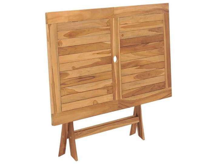 Black Friday  Table pliable de jardin - BURKE - Cadre solide - 120x70x75 cm Bois de teck solide TTT988