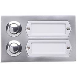Grothe 55532 Klingeltaster mit Namensschild Aluminium (eloxiert)