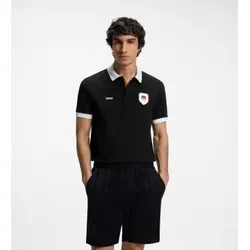 BOSS für Herren. 50559263 Paddy Poloshirt schwarz (M), Lässig, Polyester, Kurzarm
