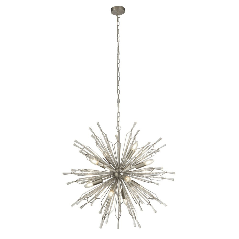 Searchlight Decoratieve Starburst Hanglamp - Zilver - Ø 74 cm
