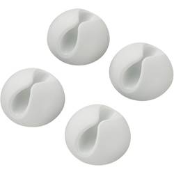 TRU COMPONENTS SWC-10WT/4P Kabelhalter selbstklebend 542241 Bündel-Ø-Bereich 9 mm (max) Weiß 4 St.