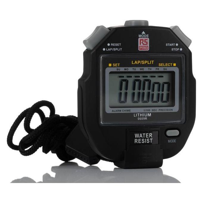 RS PRO Digital Stoppuhr, Taschenformat, max. 23h 5 (2413114)