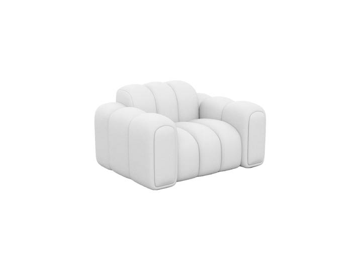 Design Echtleder Loungesessel „Casamira“ Echtleder Weiss BLOOMINGLOFT Collection