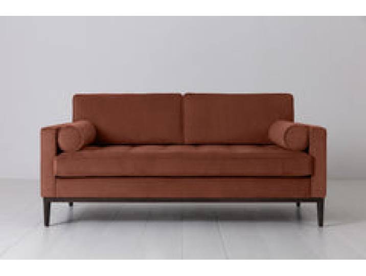 Zweisitzer-Sofa Model 02, Ziegelrot