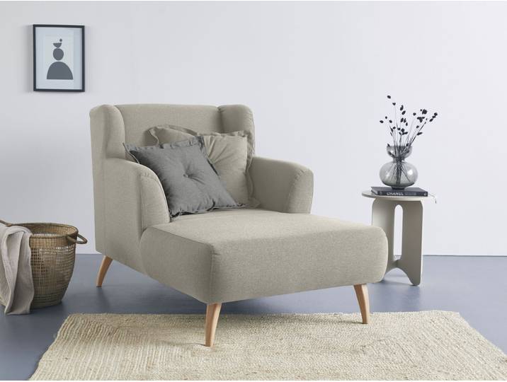 Loveseat HOME AFFAIRE Baggio Kuschel Mega Lounge Big Sessel , grau (taupe), B:101cm H:99cm T:152cm, Sessel, Loveseat