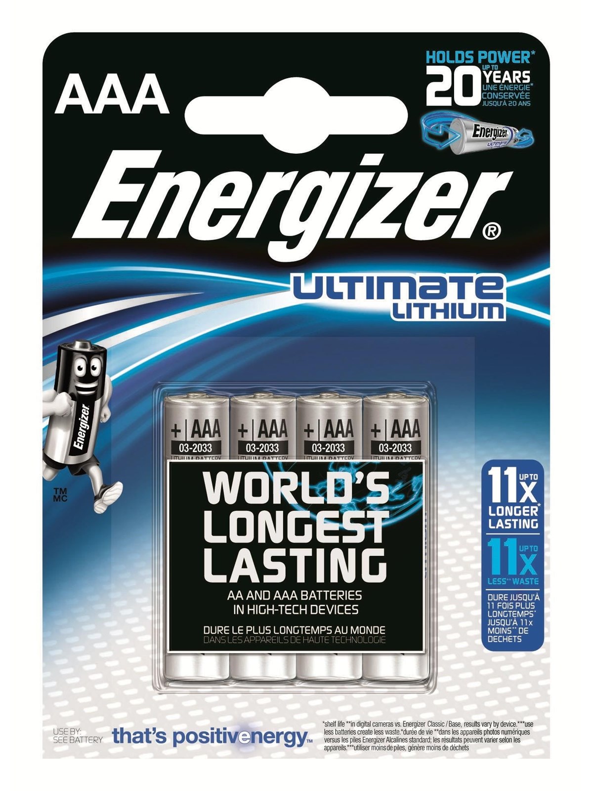 Energizer Battery Ultimate Lithium AAA (4-pack)