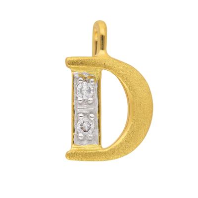 Buchstabenanhänger ADELIA´S "Damen Gold Schmuck 585 Gold Buchstabenanhänger mit Diamant", gold, Schmuckanhänger, Damen, 0,02 VVS = sehr sehr kleine Einschlüsse mit Diamant, Gold, mit Diamant Goldschmuck für Damen & Herren