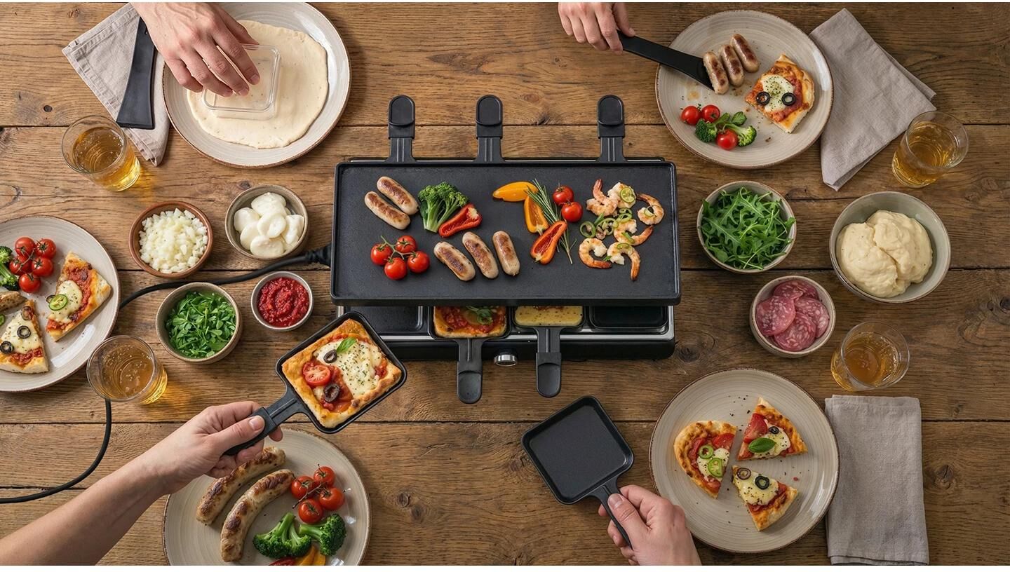 Raclette "Pizza per Tutti", schwarz, Raclettes, Raclette schwarz Einheitsgröße