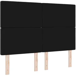 vidaXL, Bett Zubehör, Schwarzes Kopfteil (7 x 160 x 128 cm)