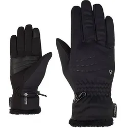 ZIENER Damen Handschuhe INDIRI WS TOUCH LADY glove multispo, Größe 7 in Schwarz Schwarz