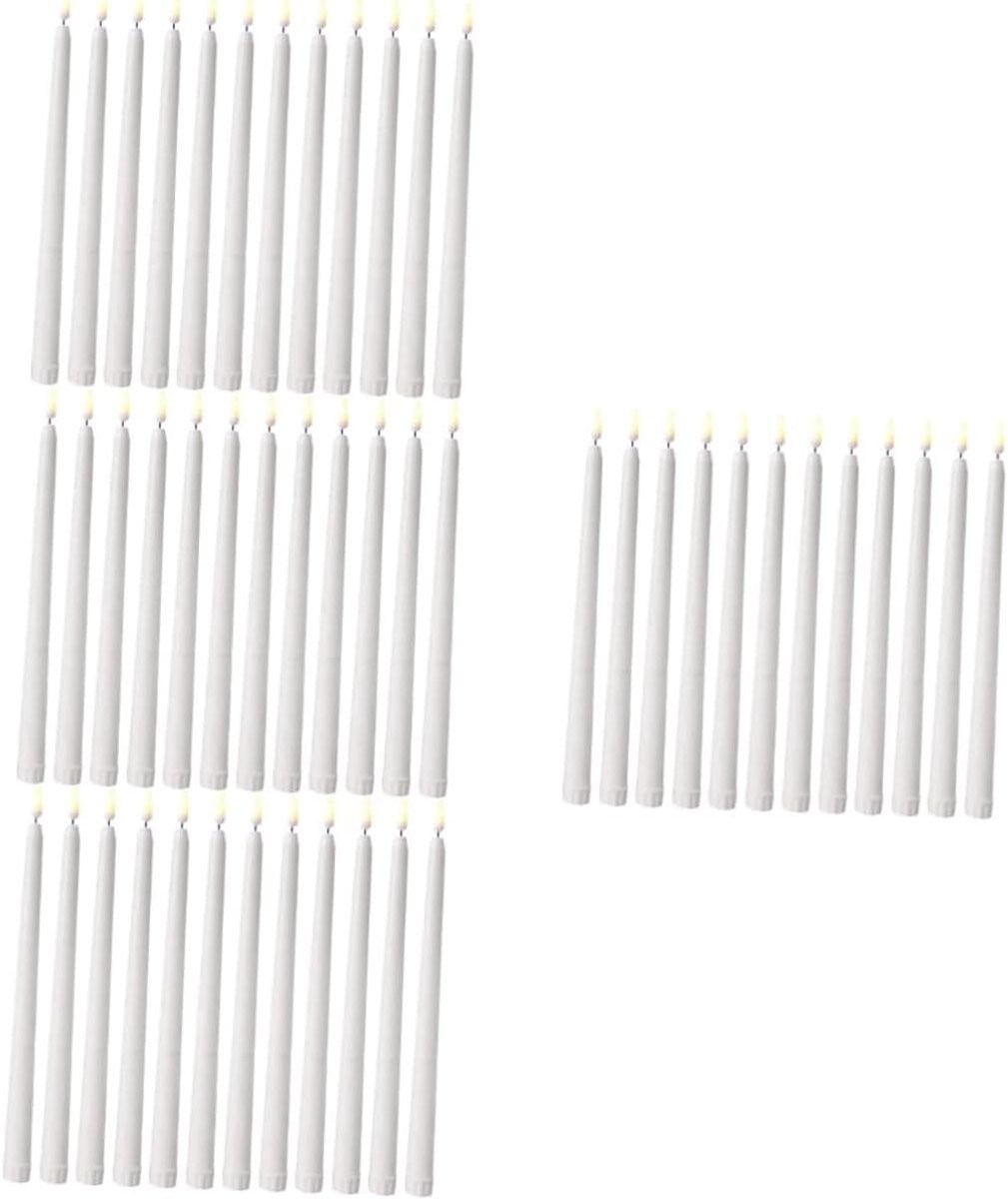 Set van 48 gele LED kaarsen met elektronische vlam voor sfeervolle vlamloze verlichting