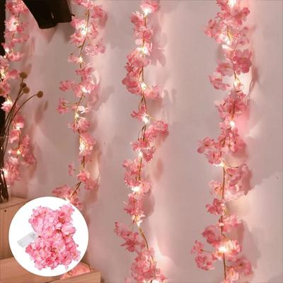 Uplifted Finds Cherry Blossom 2M LED String Light Garland For Bedroom, Wedding, And Party Decor Cherry Blossom 2M LED String Light Garland For Bedroom, Wedding, And Party Decor